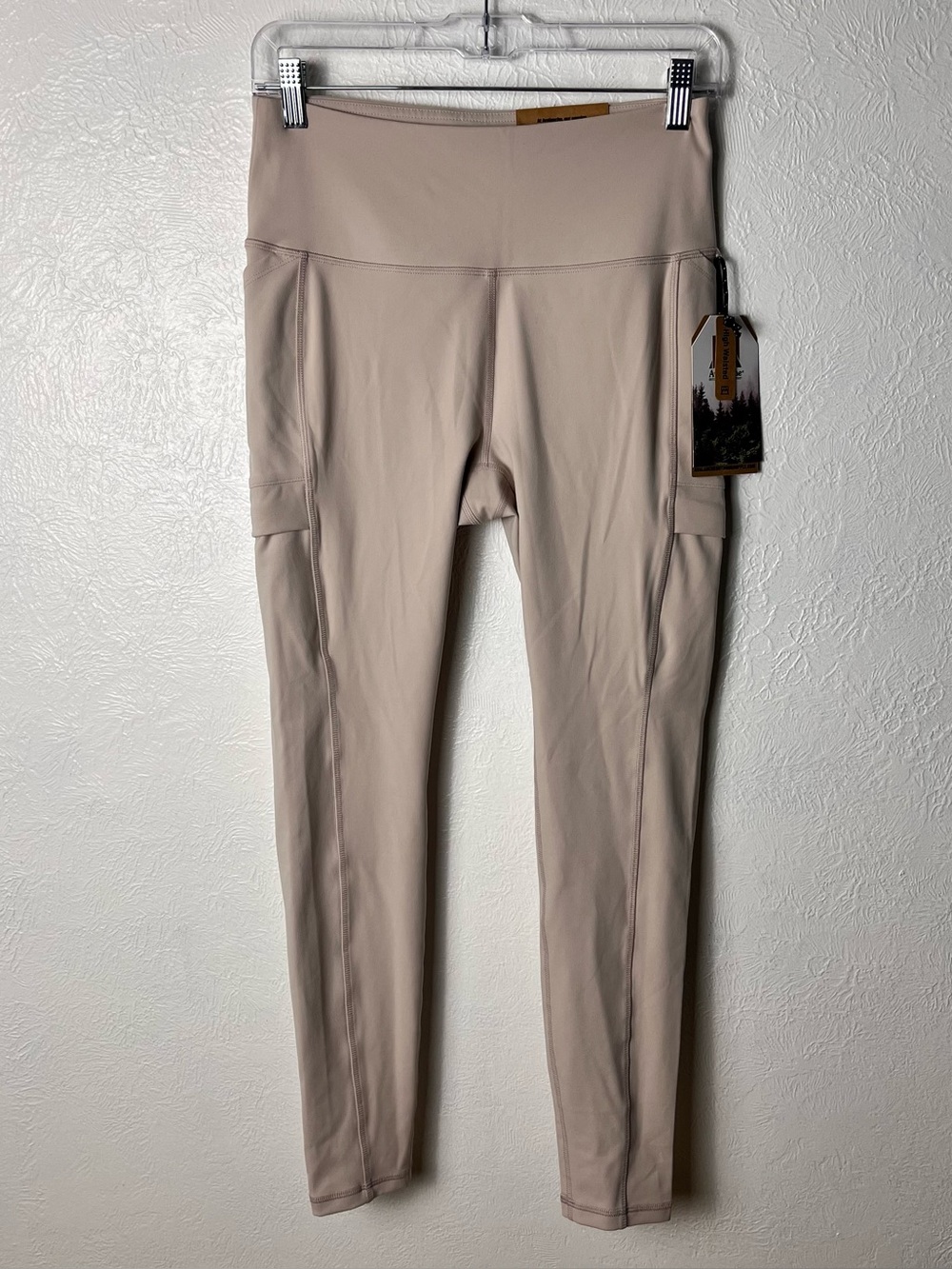 Avalanche High Waisted Compression Leggings Womens Medium Cream Soft